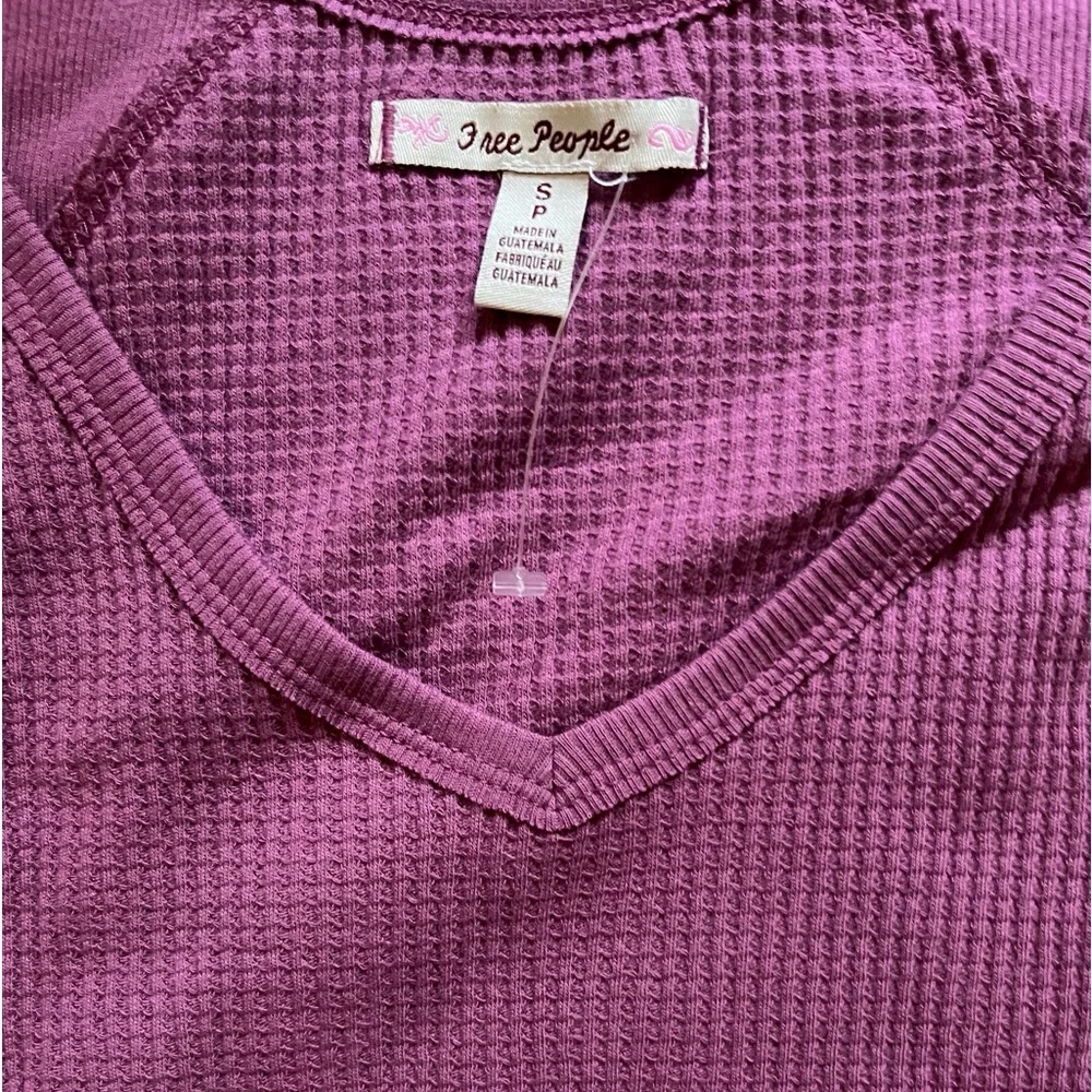 Free People Santa Clara Thermal Top Women Color Mulberry Size M